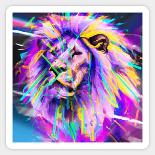 Cute Lion Drawing Sticker